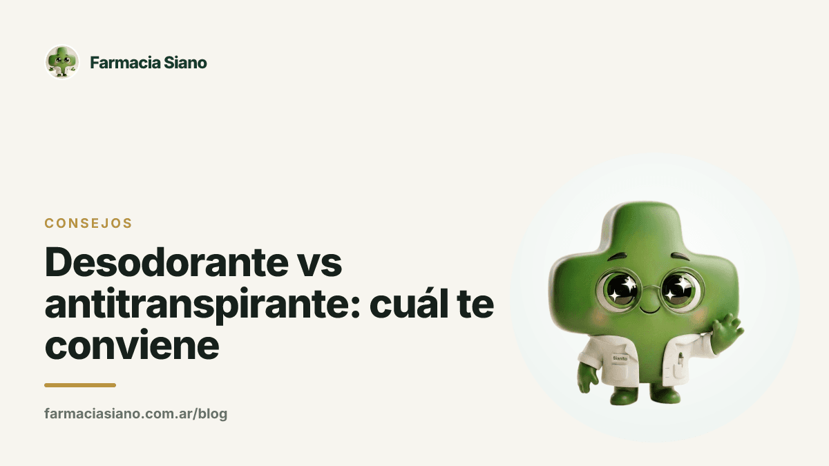Desodorante vs antitranspirante: cuál te conviene