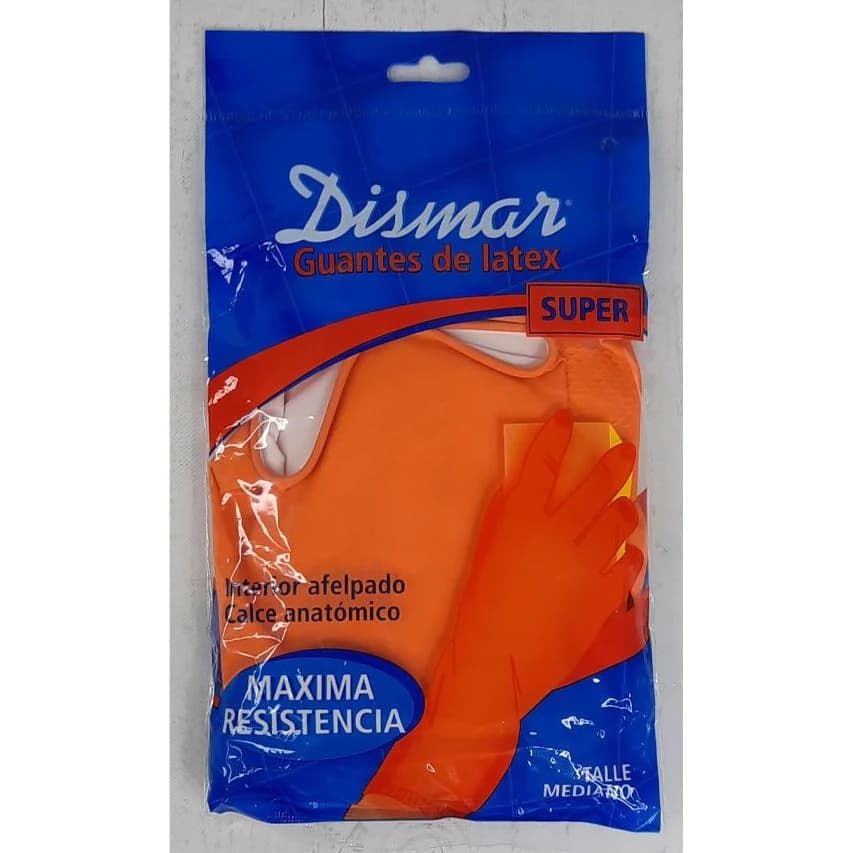 Guantes de Látex Domésticos Dismafar Talle Mediano