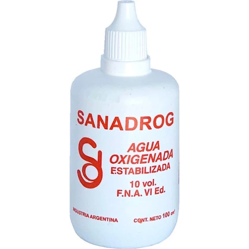 Agua Oxigenada Antiséptica Sanadrog 10 Volúmenes 100 ml