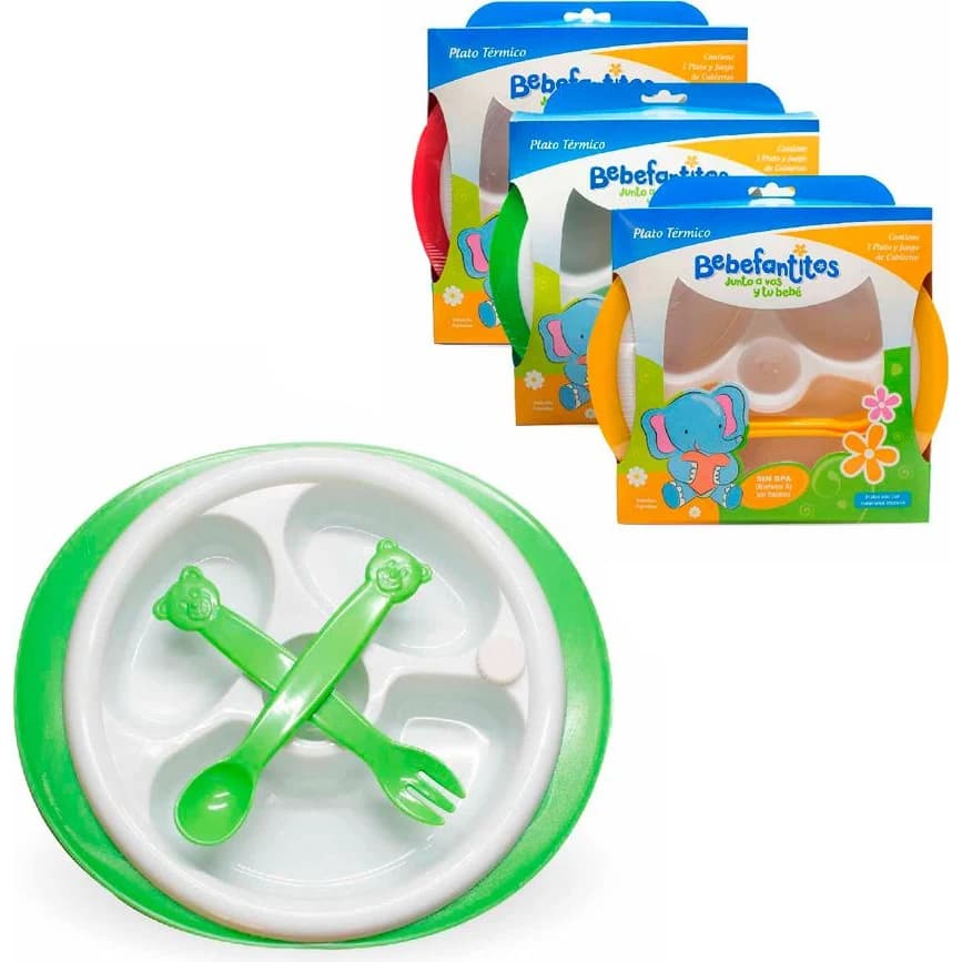 Plato Térmico Bebefantitos para Bebé