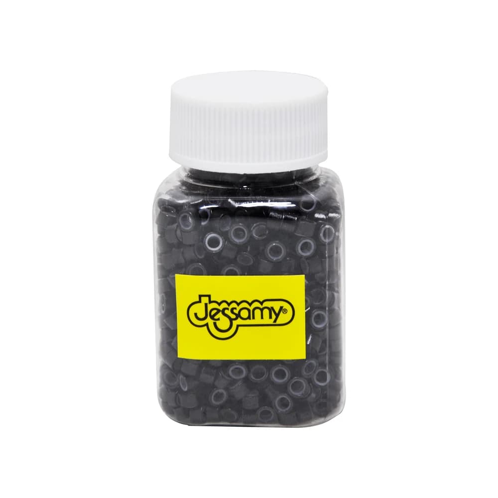 Microrings Negro con Siliconas Jessamy x1000