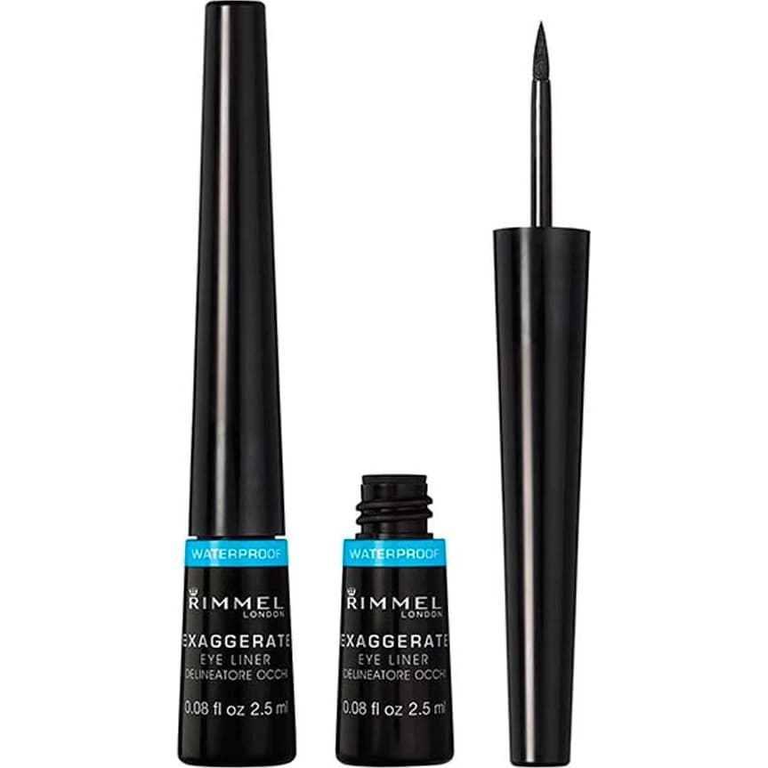 Delineador Líquido de Ojos Rimmel Exaggerate Waterproof Negro Tono 003