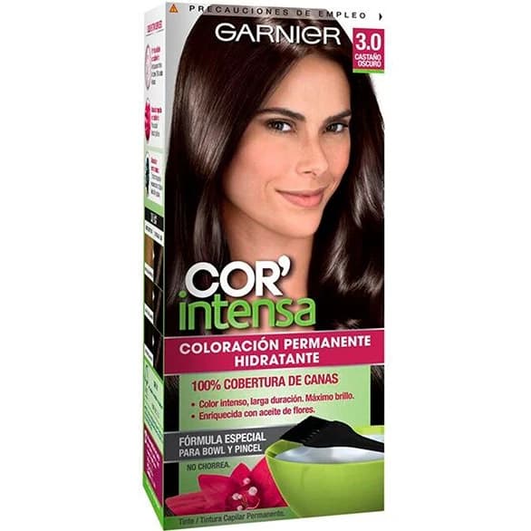 Tintura Capilar Garnier Color Intensa Tono 3.0 Castaño Oscuro