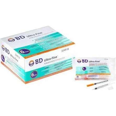 Jeringas para Insulina BD Ultrafinas 31G 6 mm x 100