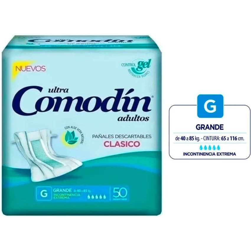 Pañal para Adulto Comodín Clásico Grande x50