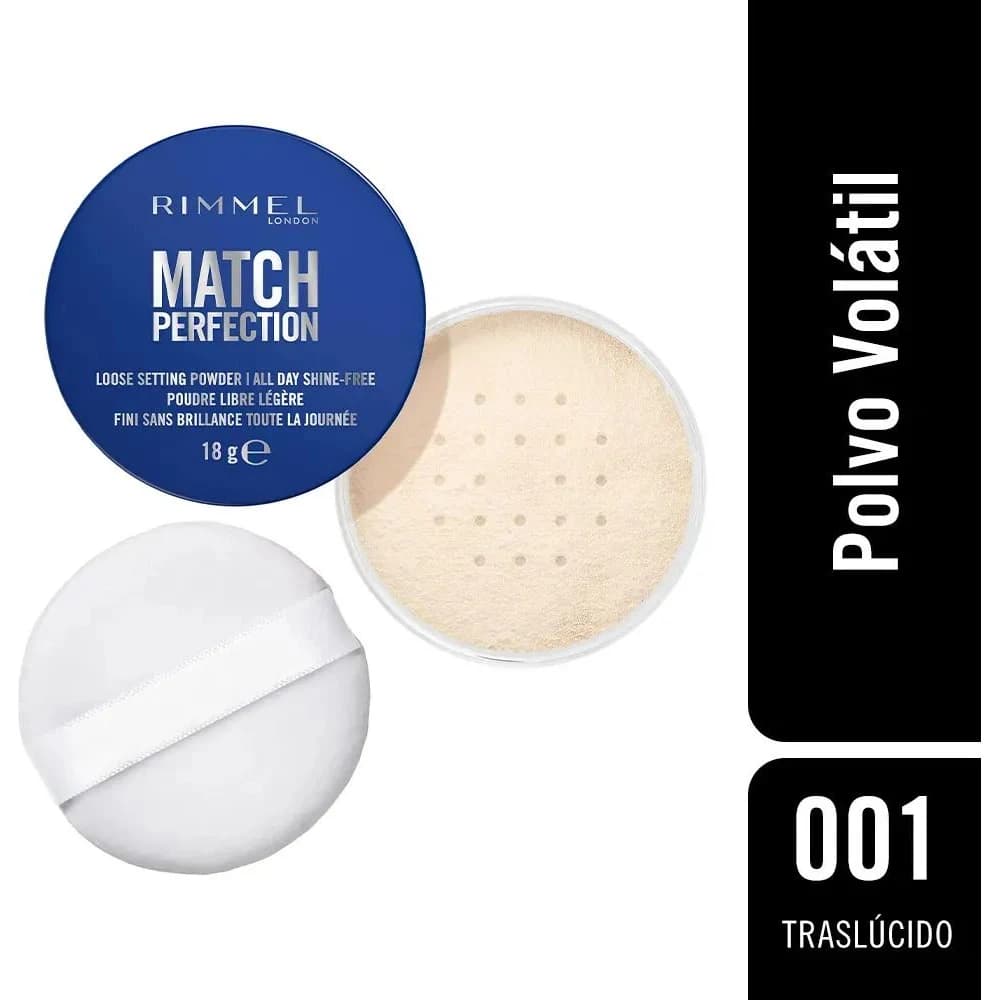 Polvo Volátil Rimmel Match Perfection Silky Loose Color 001 Transparente