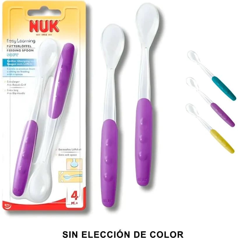 Set 2 Cucharas de Silicona NUK Surtidas