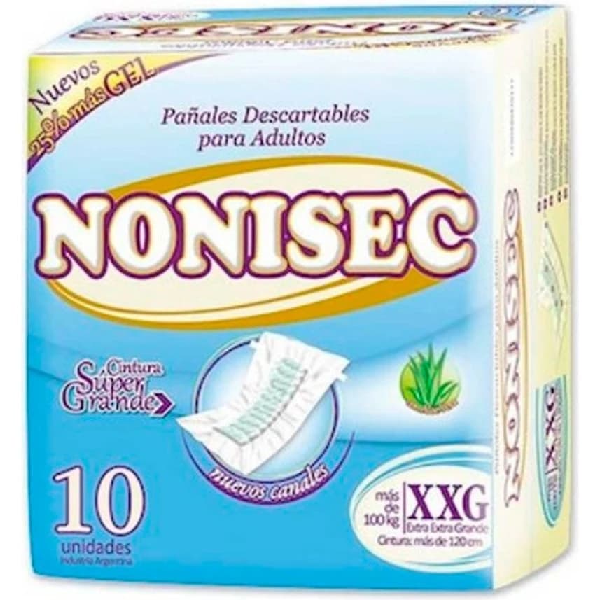 Pañal para Adulto Nonisec Gel Talle XXG x10