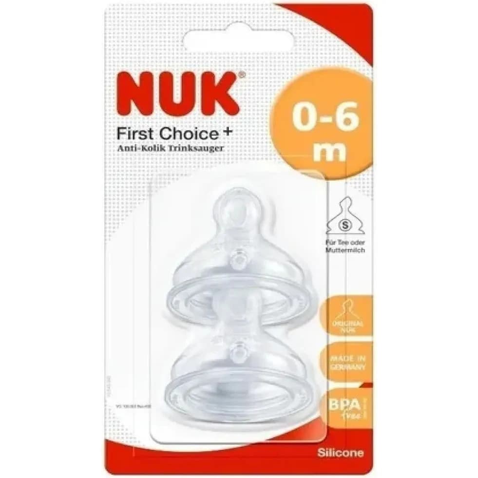Tetinas de Silicona NUK First Choice Talle 1 Flujo S x2