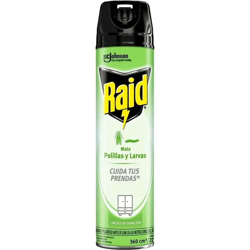 Raid Mata Polillas y Larvas Aerosol 390 ml