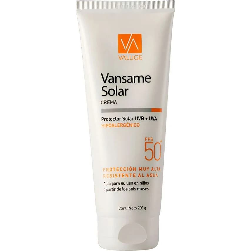Protector Solar Vansame FPS 50+ Crema 200 g
