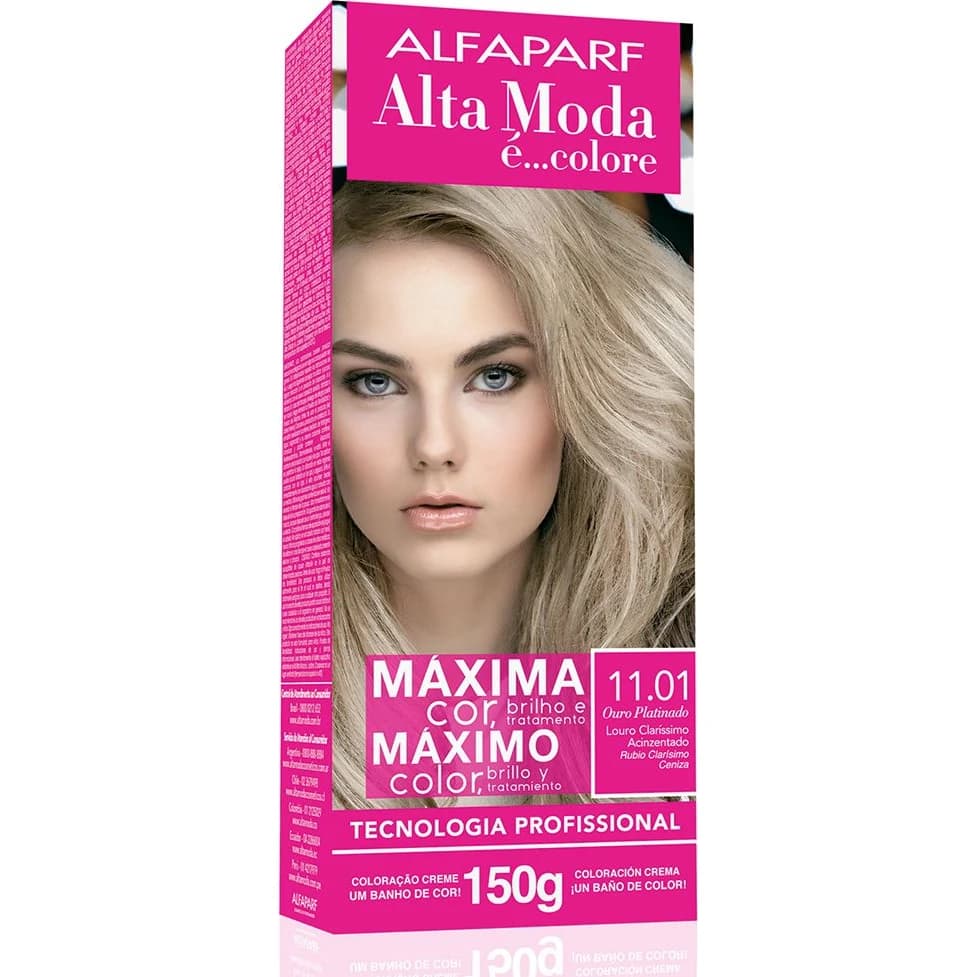 Kit de Coloración Capilar Alta Moda Tono 11.01