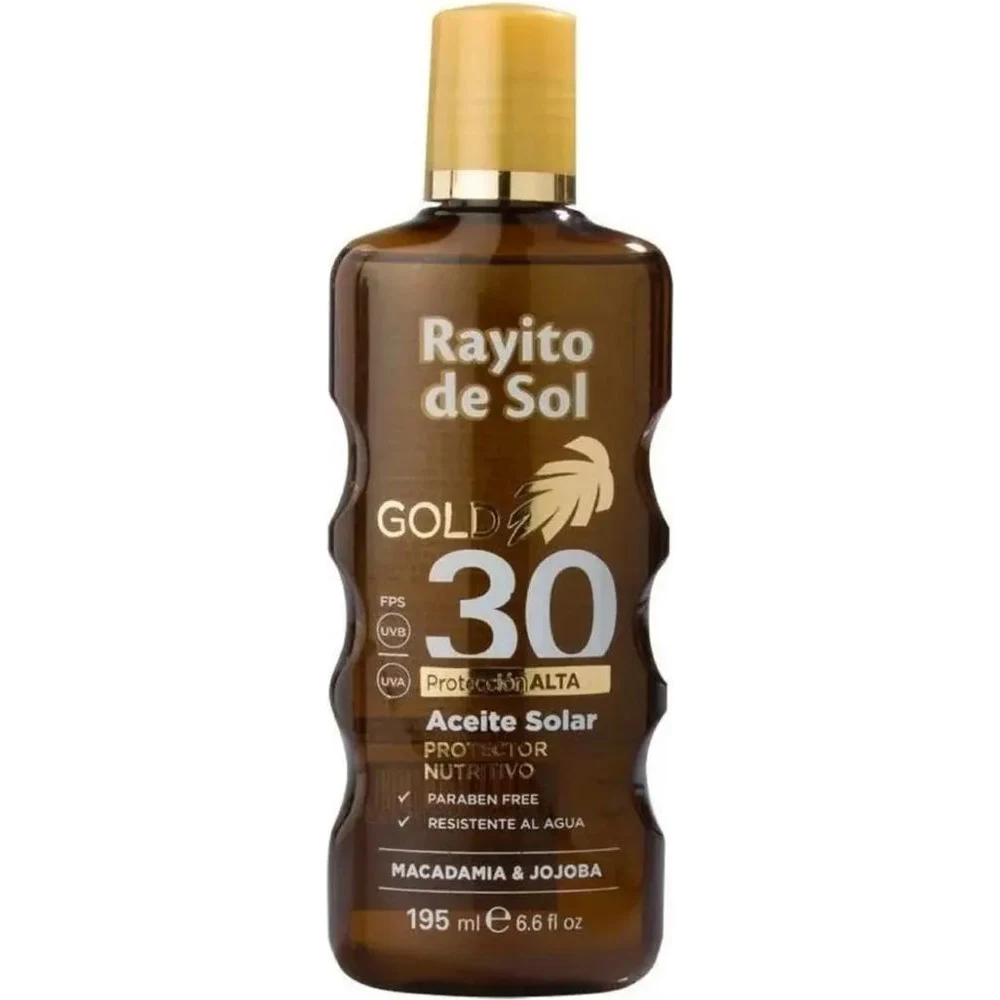 Protector Solar Rayito de Sol Gold FPS 30 con Aceite 195 ml
