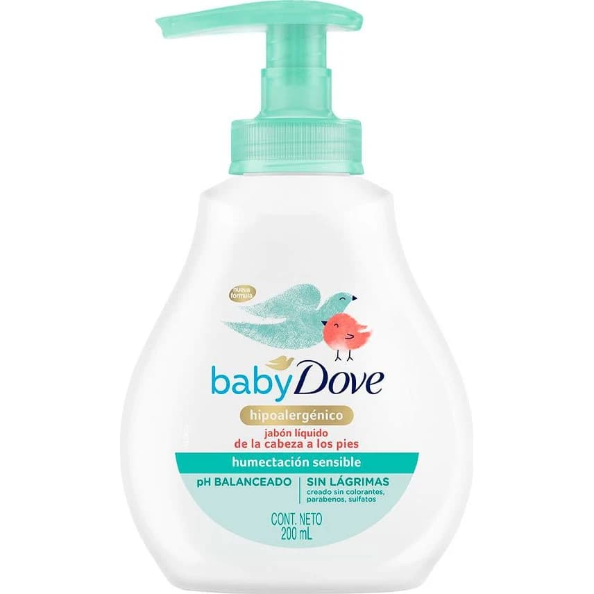 Jabón Líquido Dove Baby Hidratante Piel Sensible 200 ml