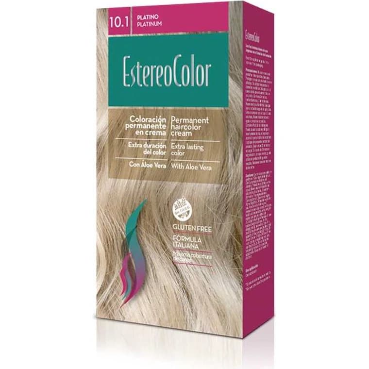 Tintura Capilar Estereocolor Kit Tono 10.1 Platino