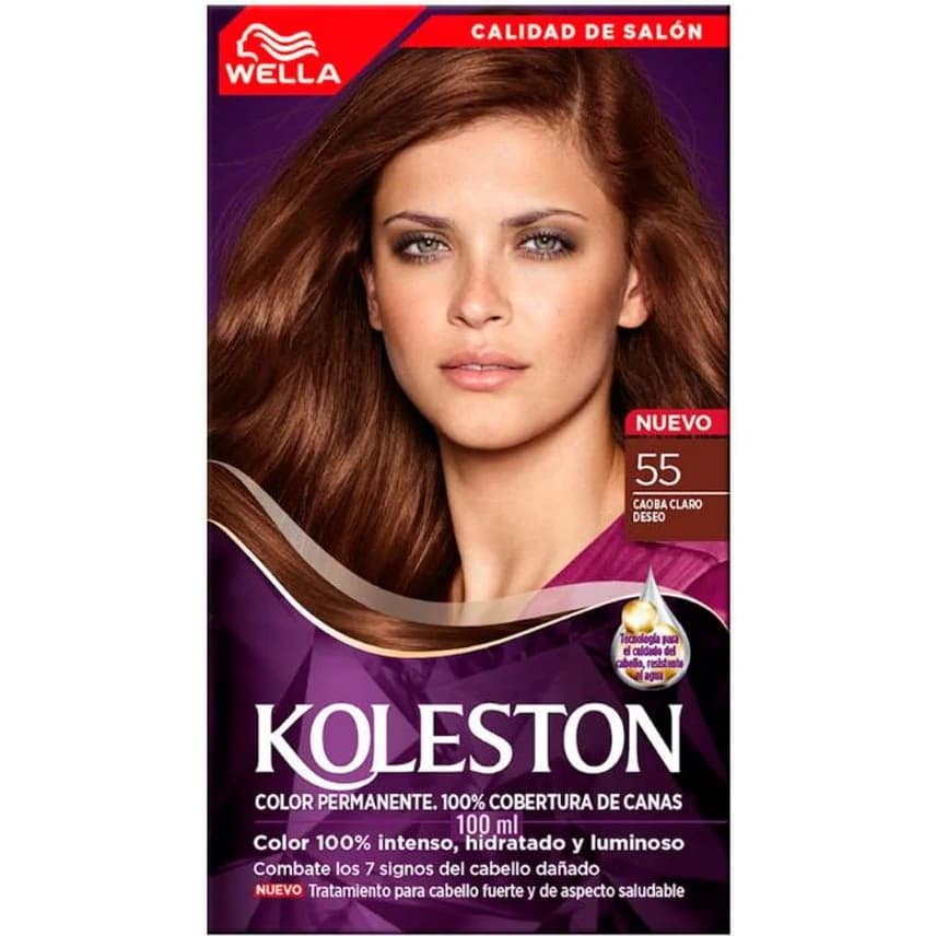 Tintura Capilar Koleston Kit 55 Caoba Claro