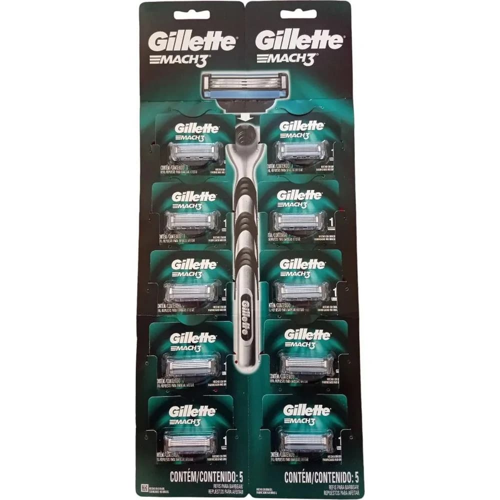 Repuestos Gillette Mach3 Cartuchos de Afeitar x10