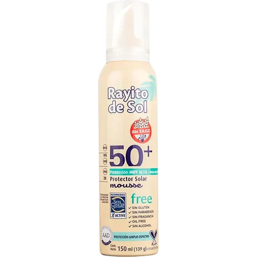 Protector Solar Rayito de Sol Mousse FPS 50+ 150 ml