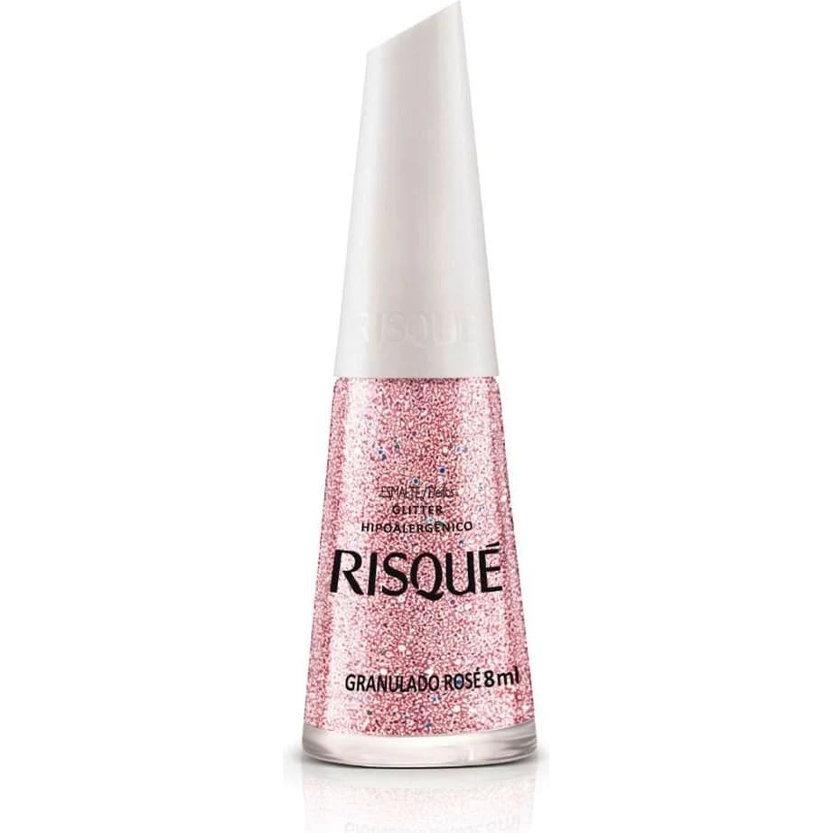 Esmalte de Uñas Risqué Glitter Granulado Rose 190