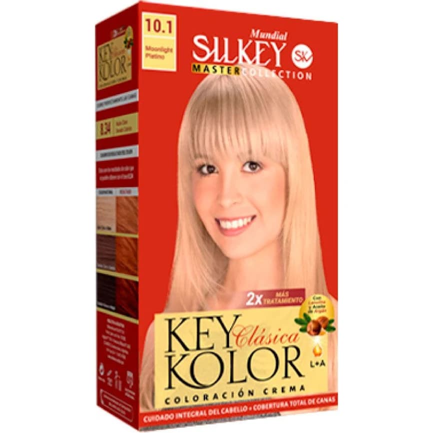 Tintura Capilar Silkey Key Color Master Tono 10.1 Moonlight Platino
