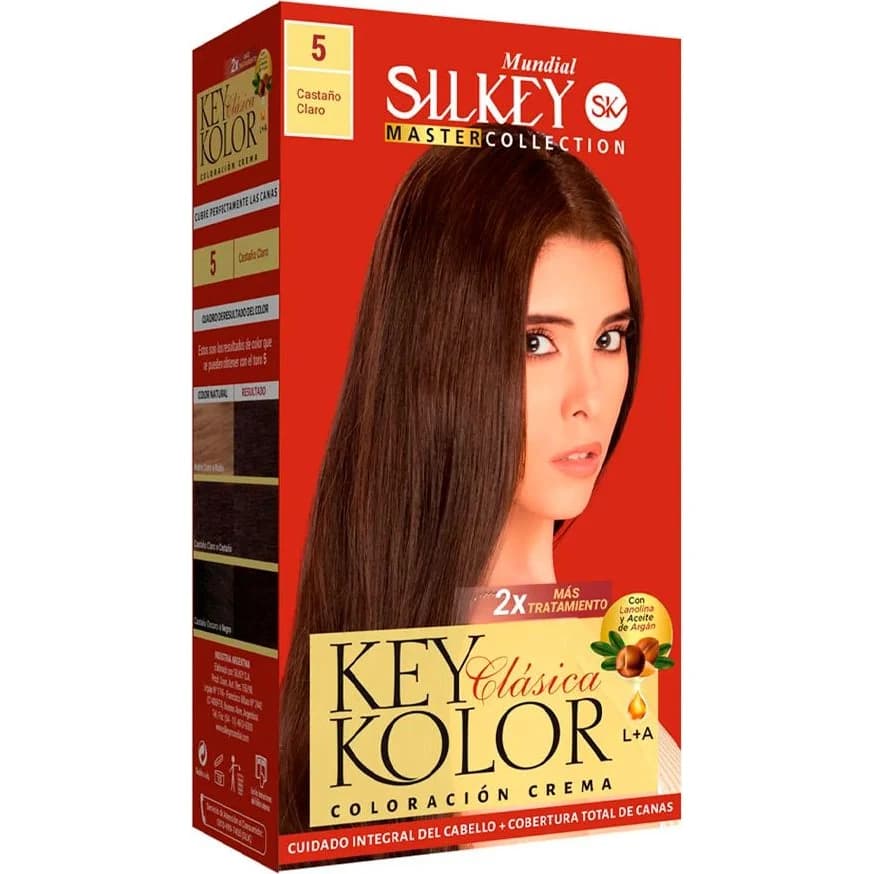 Tintura Capilar Silkey Key Color Master Tono 5 Castaño Claro Natural