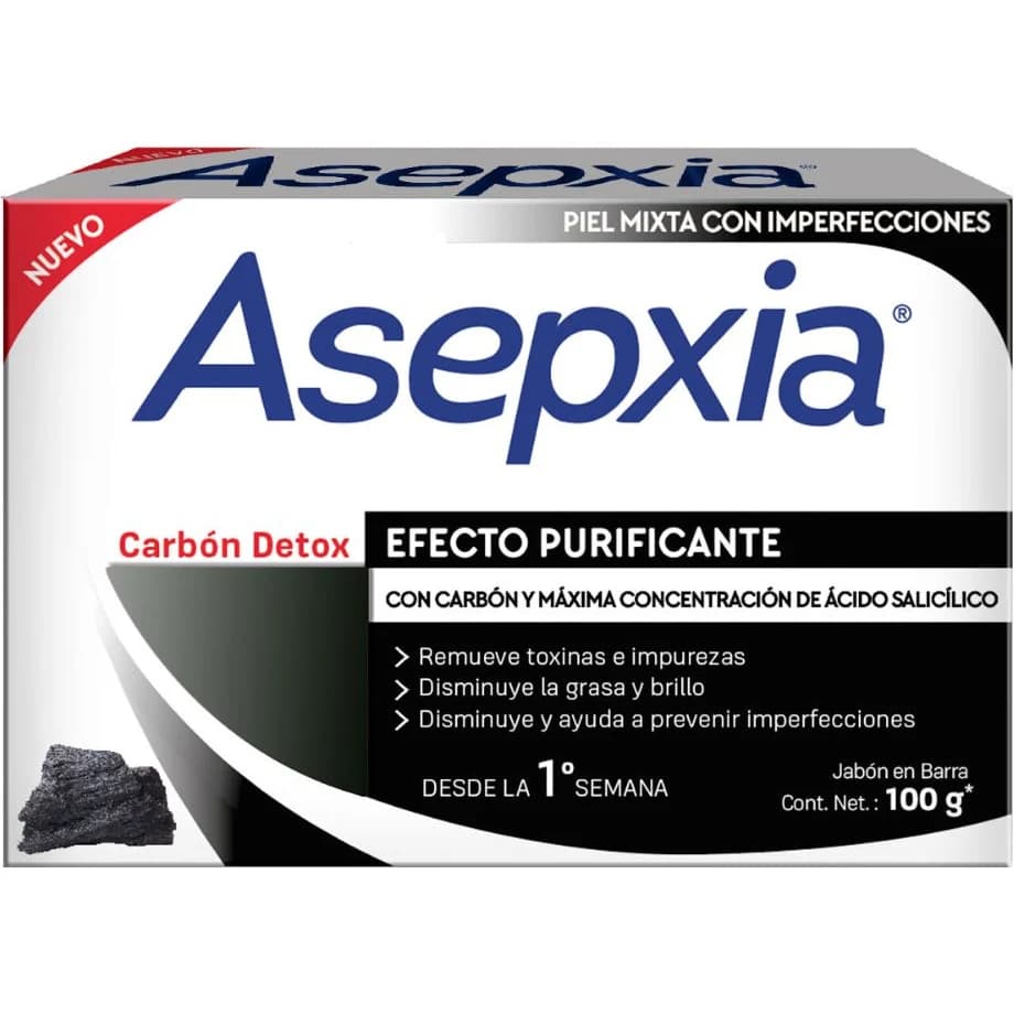 Jabón Asepxia Carbón Detox 100 g