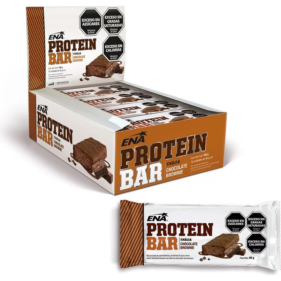 Barras de Proteína ENA Protein Bar Chocolate Caja x16