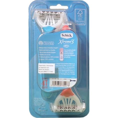 Máquina de Afeitar Descartable Schick Xtreme3 Women x 4