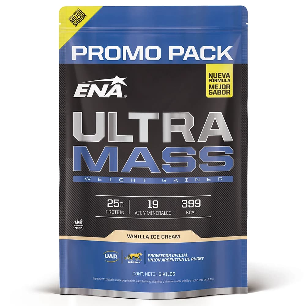 Suplemento ENA Ultra Mass Sabor Vainilla 3000 g
