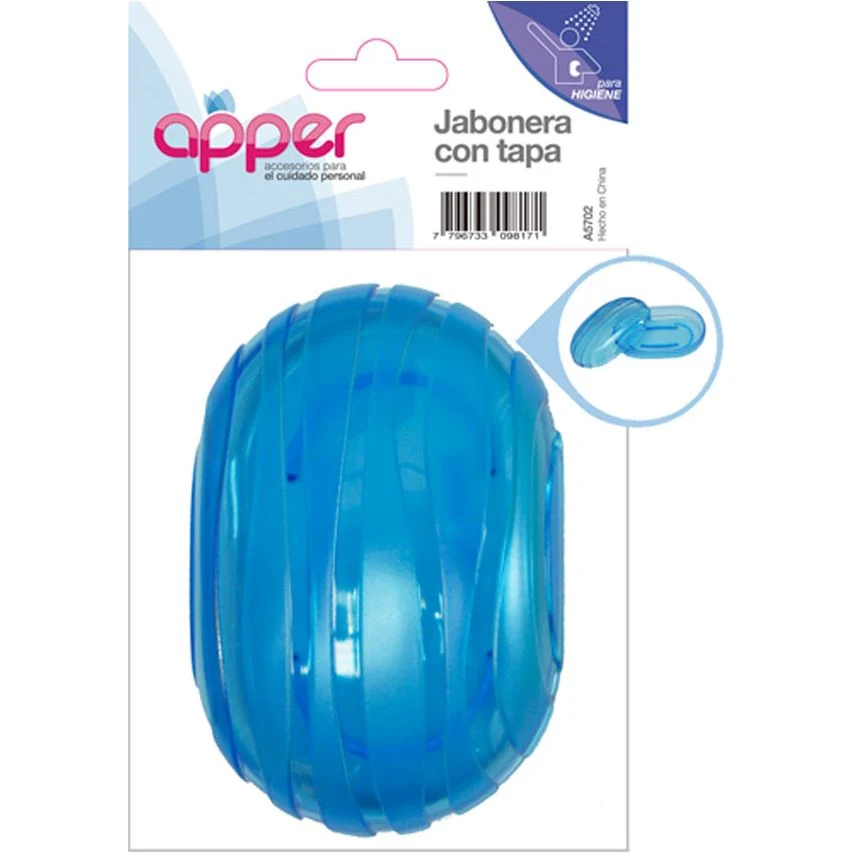 Jabonera con Tapa Apper Esmerilada