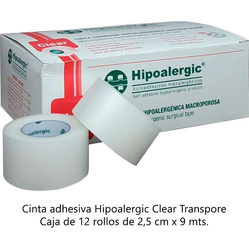 Cinta Adhesiva Hipoalergénica Riasa Clear 2,50 cm x 9 m
