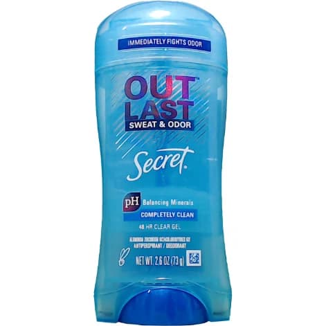 Desodorante en Gel Secret Outlast Completely Clean 73 g