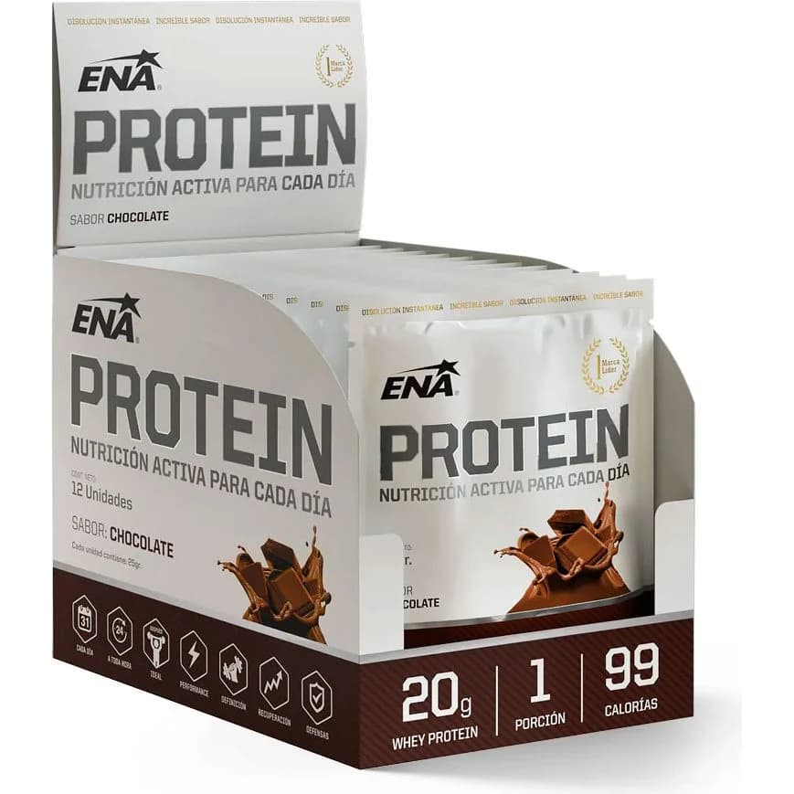 Suplemento ENA Protein Sobre Chocolate X12 Sobres