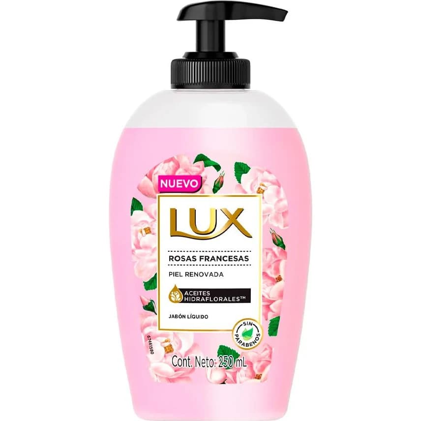Jabón Líquido Lux Rosas Francesas con Pico Dosificador 250 ml