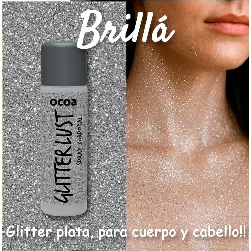 Gel Pocket Glitter Aerosol Plata