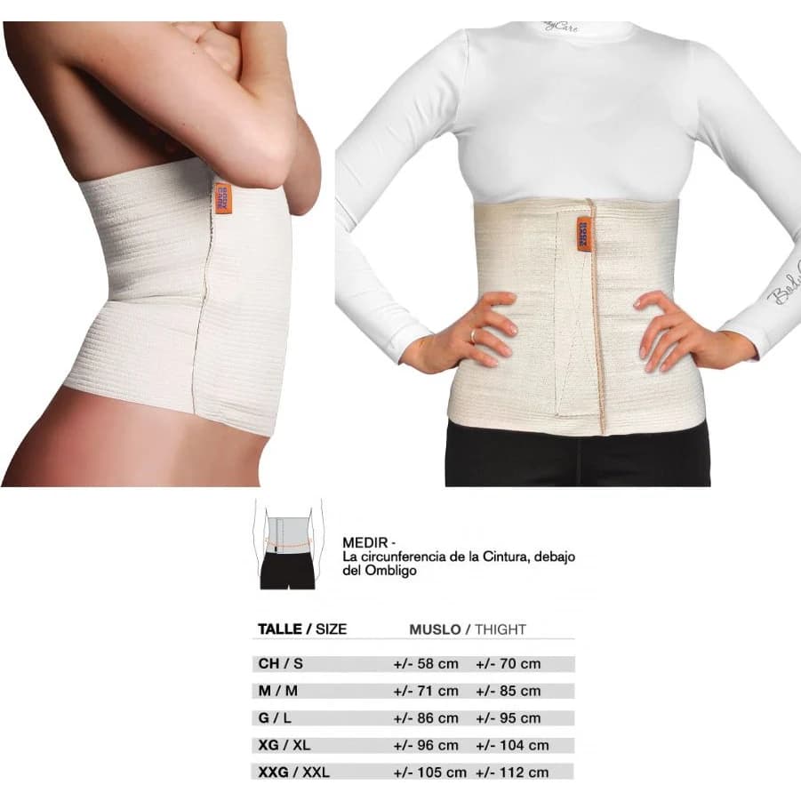 Faja Ortopédica Body Care Elástica Post-Parto Soft 28 cm Talle L