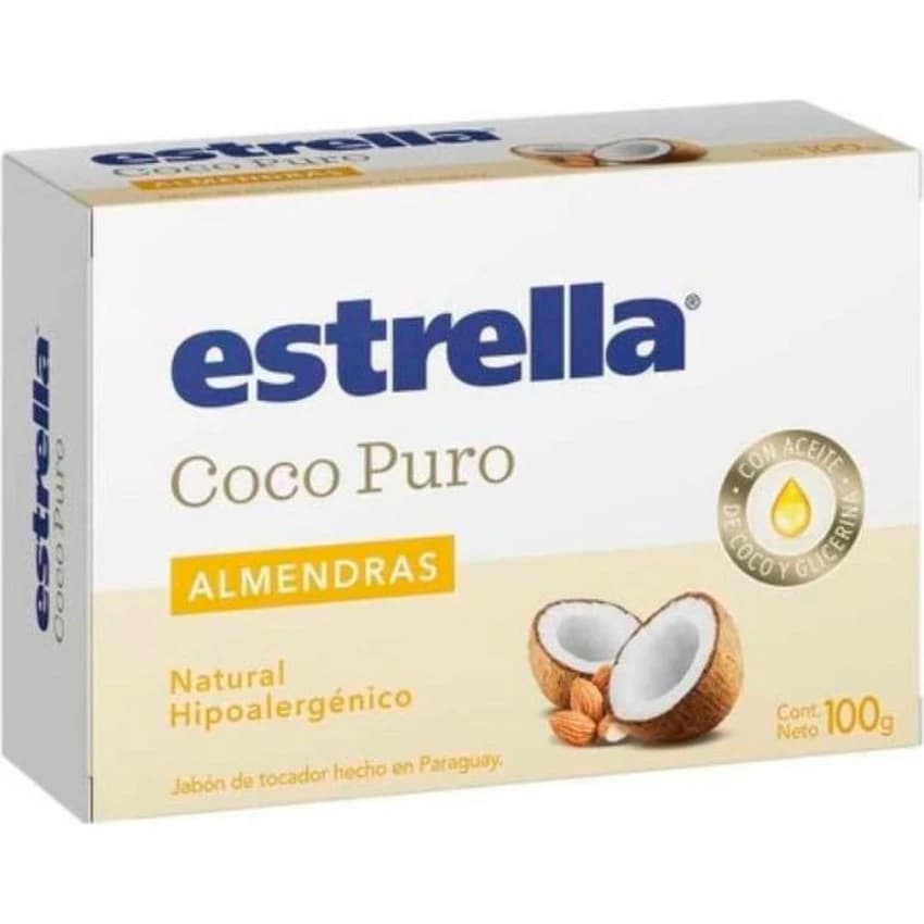 Jabón Estrella Coco y Almendras 100 g