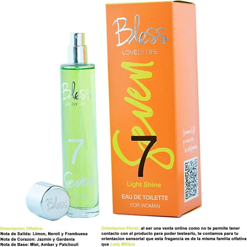 Eau de Toilette Bless 7 Light Shine 50 ml