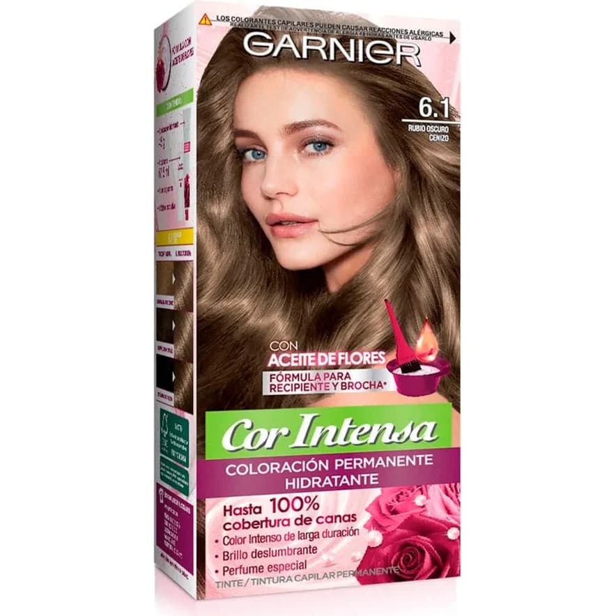Tintura Capilar Garnier Color Intensa Tono 6.1 Rubio Oscuro Ceniza