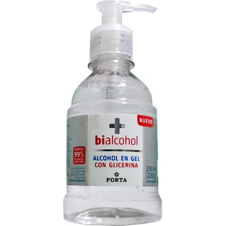 Alcohol en Gel con Glicerina Bialcohol 250 ml
