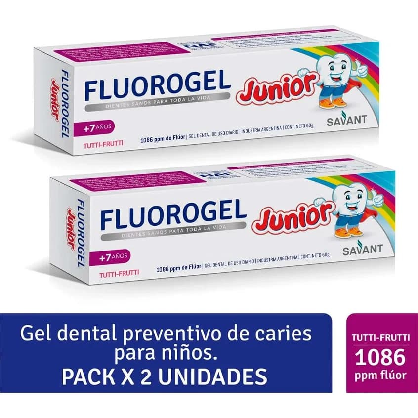Pasta Dental Fluorogel Junior Tutti Frutti 2 x 1