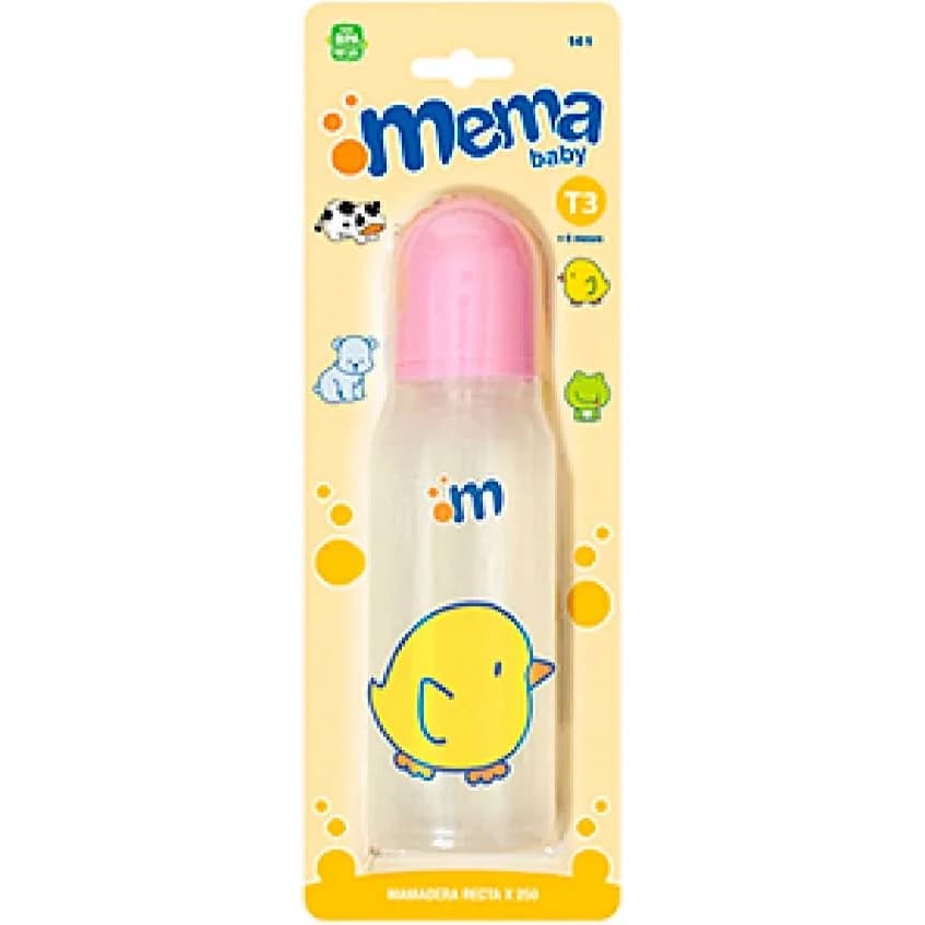 Mamadera Mema Recta 250 ml Talle 3 Blanca
