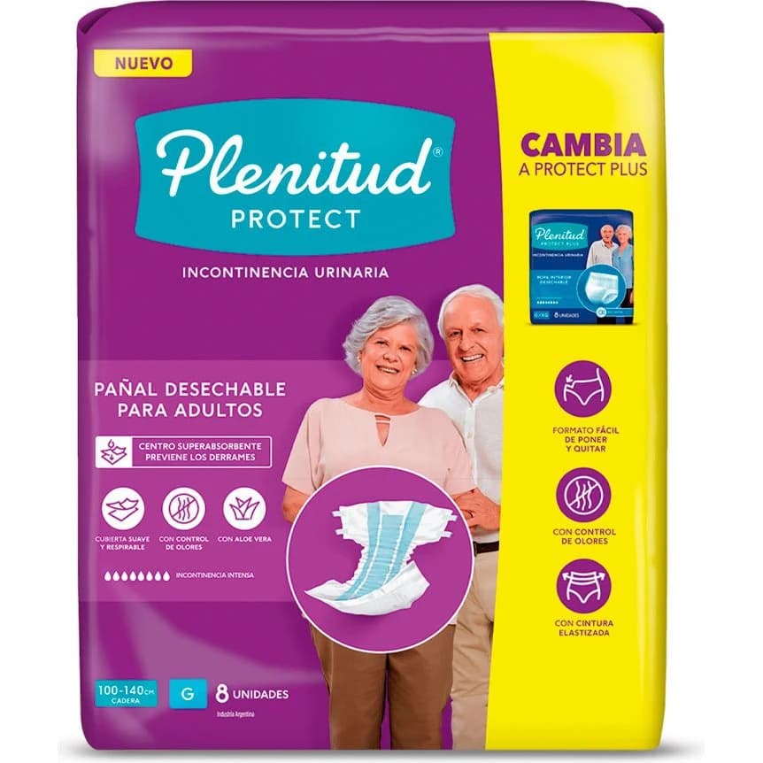 Pañal para Adulto Plenitud Protect Talle G x8
