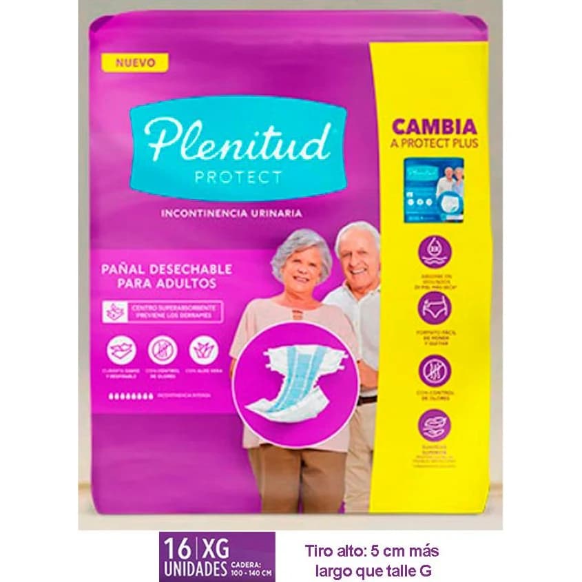 Pañales para Adultos Plenitud Protect Talle XG x16