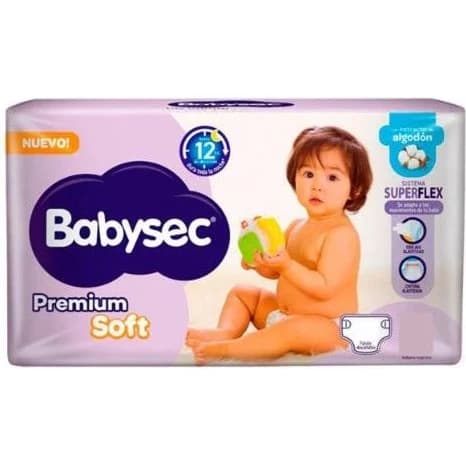 Pañales Babysec Premium Soft Talle G x8