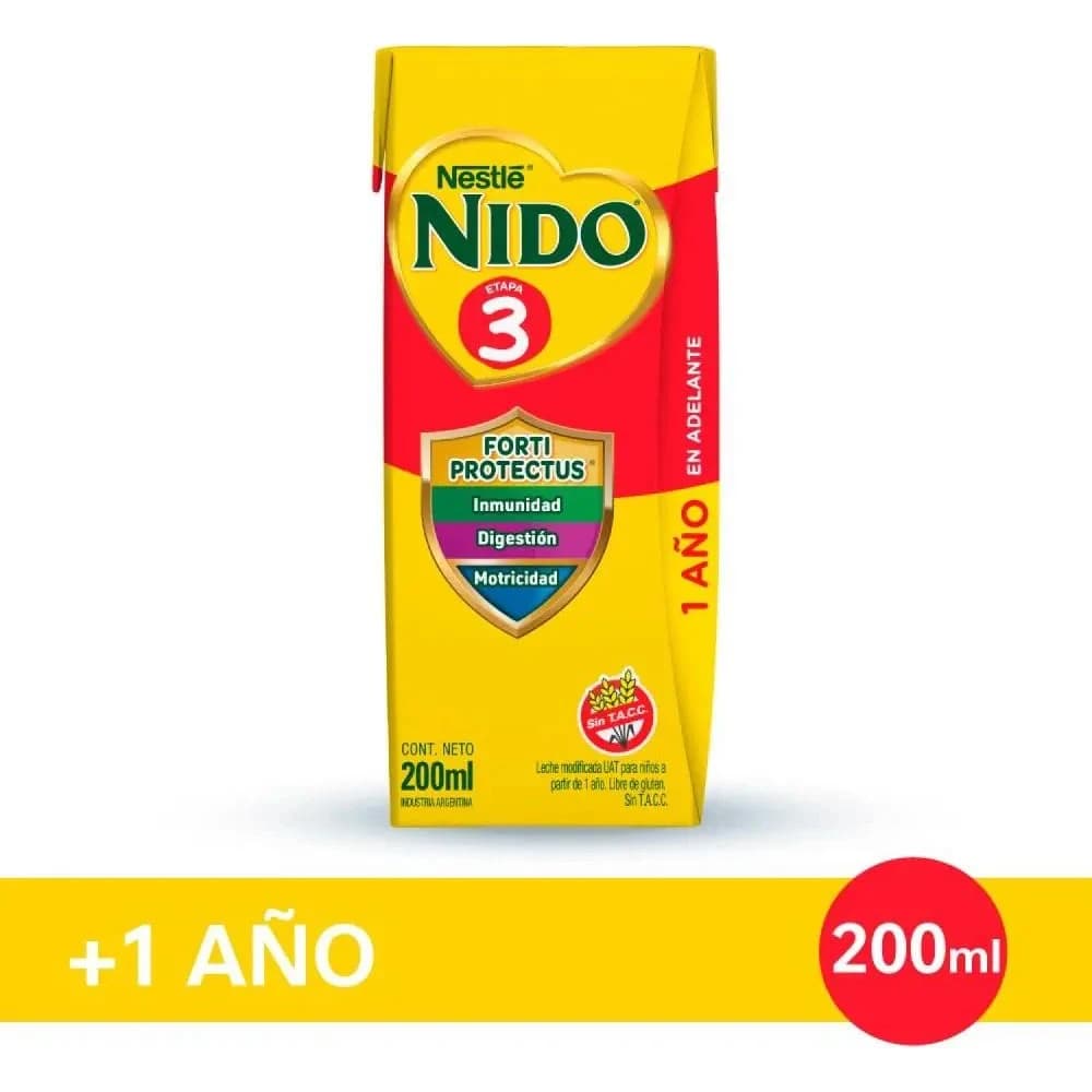 Leche Infantil Nido 3 Nestlé A2 Líquida 200 ml