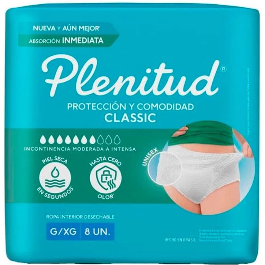 Plenitud Ropa Interior Desechable Talle G/XG x8