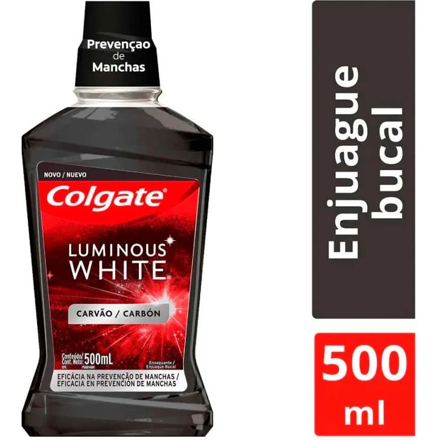 Enjuague Bucal Colgate Luminous White Carbon 500 ml
