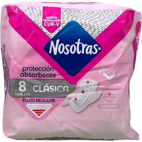 Toallas Femeninas Nosotras Rapisec Normal x 8