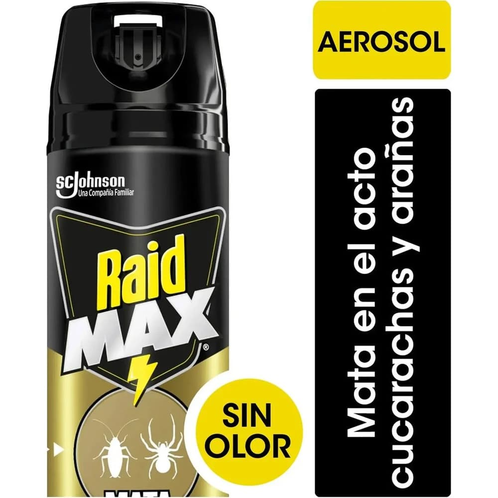 Raid Max Insecticida Cucarachas y Arañas 360 ml